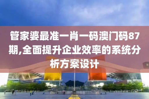 管家婆最准一肖一码澳门码87期,全面提升企业效率的系统分析方案设计