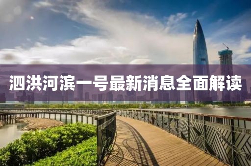 泗洪河滨一号最新消息全面解读