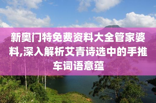 新奥门特免费资料大全管家婆料,深入解析艾青诗选中的手推车词语意蕴