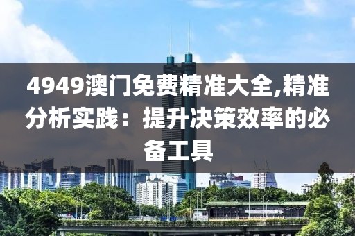 4949澳门免费精准大全,精准分析实践：提升决策效率的必备工具