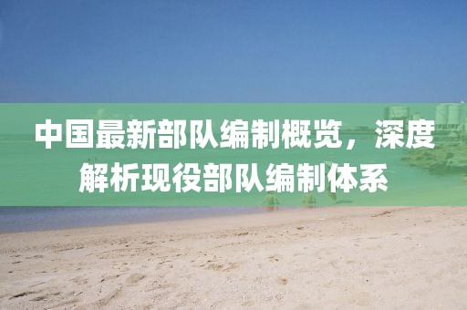 中国最新部队编制概览，深度解析现役部队编制体系