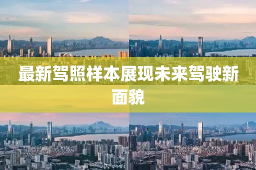 最新驾照样本展现未来驾驶新面貌