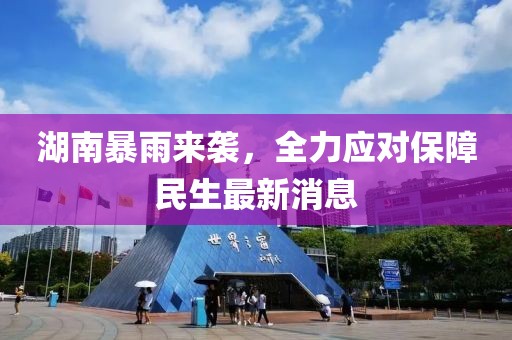 湖南暴雨来袭，全力应对保障民生最新消息