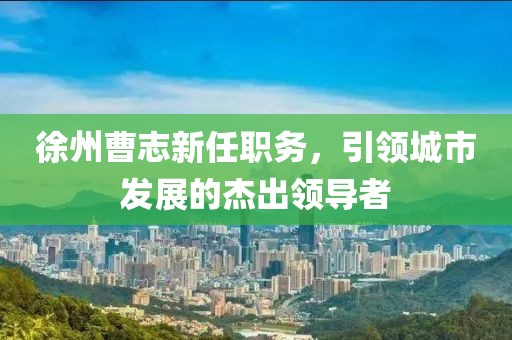 徐州曹志新任职务，引领城市发展的杰出领导者