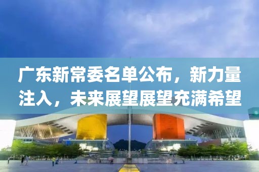 广东新常委名单公布，新力量注入，未来展望展望充满希望