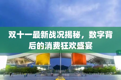 双十一最新战况揭秘，数字背后的消费狂欢盛宴