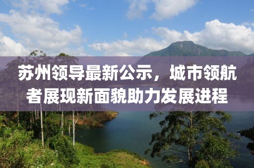 苏州领导最新公示，城市领航者展现新面貌助力发展进程
