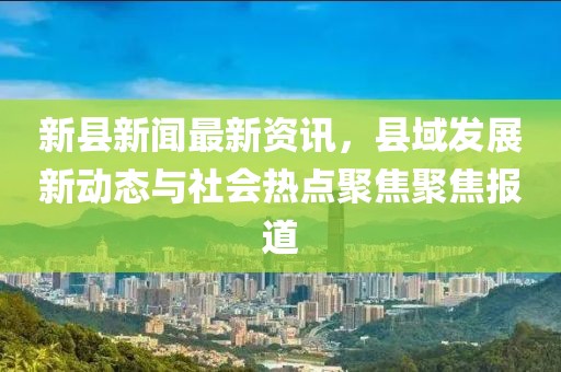新县新闻最新资讯，县域发展新动态与社会热点聚焦聚焦报道