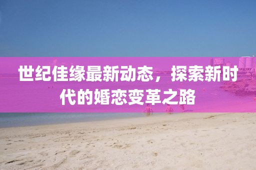世纪佳缘最新动态，探索新时代的婚恋变革之路