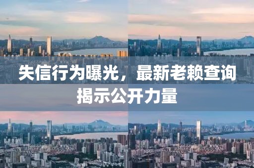失信行为曝光，最新老赖查询揭示公开力量