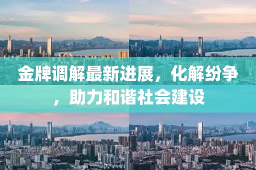 金牌调解最新进展，化解纷争，助力和谐社会建设