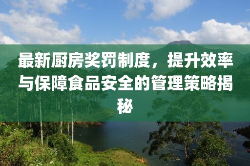 最新厨房奖罚制度，提升效率与保障食品安全的管理策略揭秘