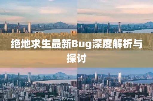 绝地求生最新Bug深度解析与探讨