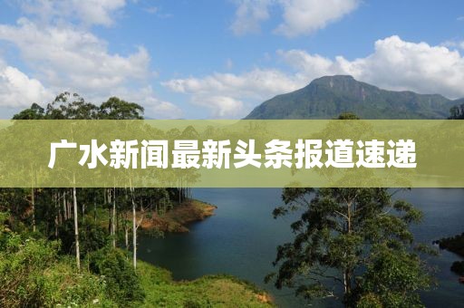 广水新闻最新头条报道速递