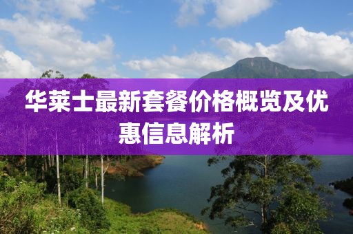 华莱士最新套餐价格概览及优惠信息解析