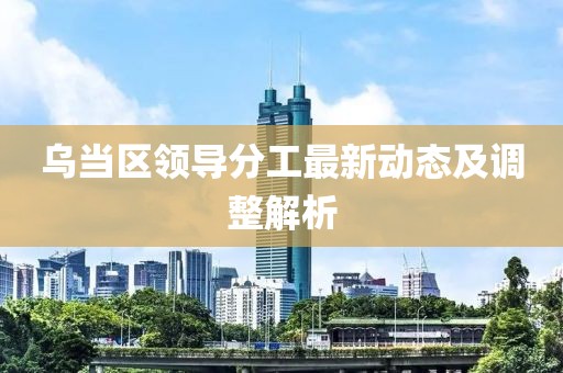 乌当区领导分工最新动态及调整解析