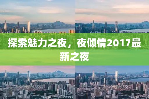 探索魅力之夜，夜倾情2017最新之夜
