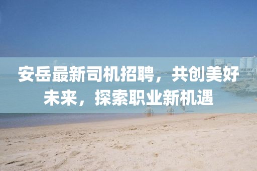 安岳最新司机招聘，共创美好未来，探索职业新机遇