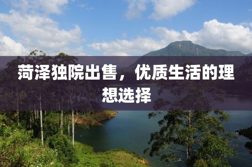 菏泽独院出售，优质生活的理想选择