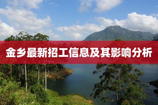 金乡最新招工信息及其影响分析