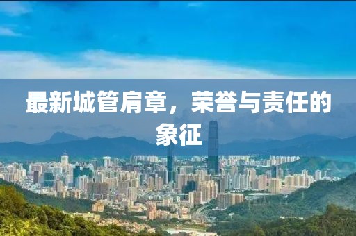 最新城管肩章，荣誉与责任的象征
