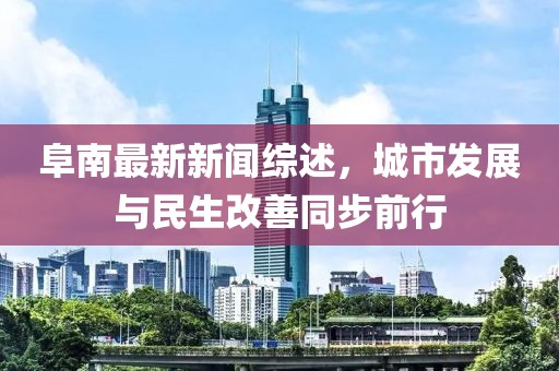 阜南最新新闻综述，城市发展与民生改善同步前行
