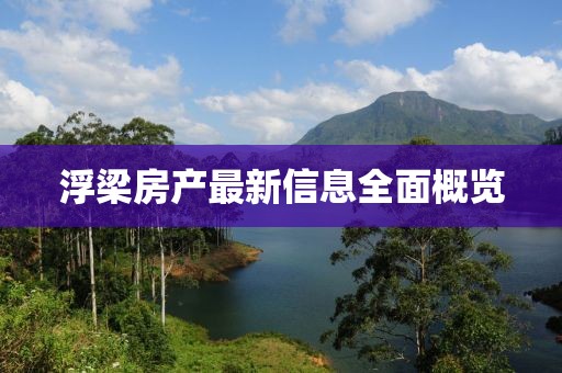 浮梁房产最新信息全面概览