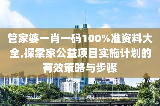 管家婆一肖一码100%准资料大全,探索家公益项目实施计划的有效策略与步骤