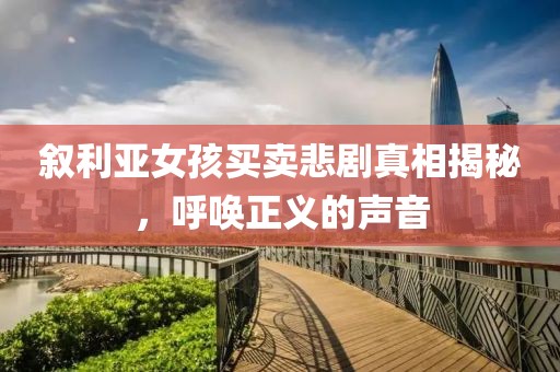 叙利亚女孩买卖悲剧真相揭秘，呼唤正义的声音