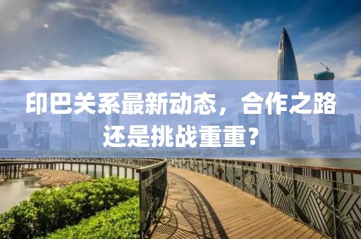 印巴关系最新动态，合作之路还是挑战重重？