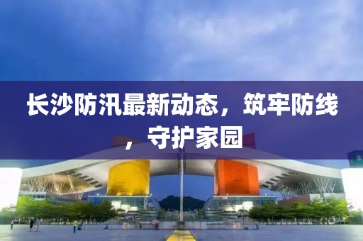 长沙防汛最新动态，筑牢防线，守护家园