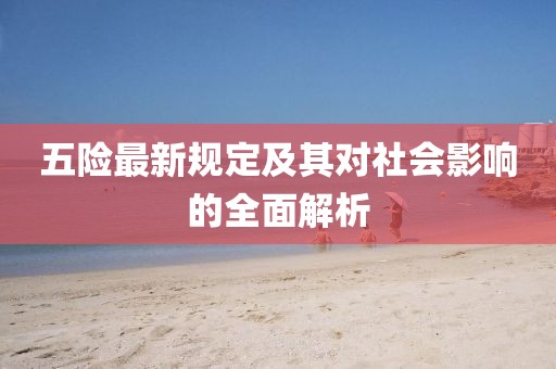 五险最新规定及其对社会影响的全面解析
