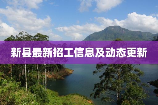 新县最新招工信息及动态更新