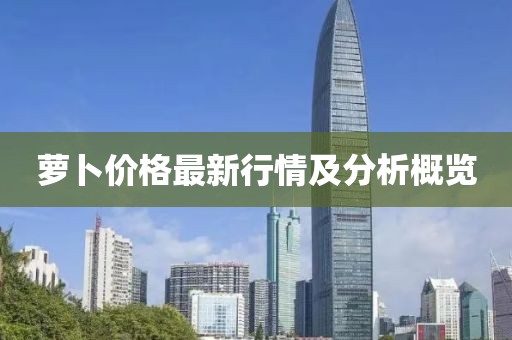 萝卜价格最新行情及分析概览