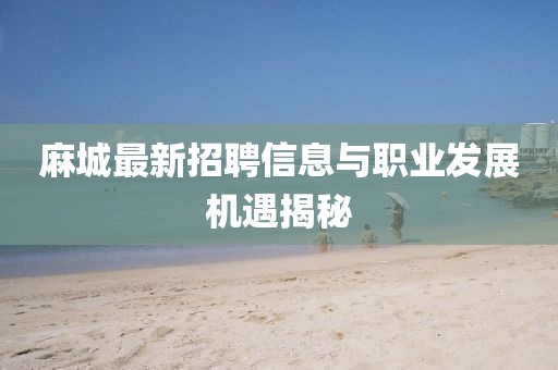 麻城最新招聘信息与职业发展机遇揭秘