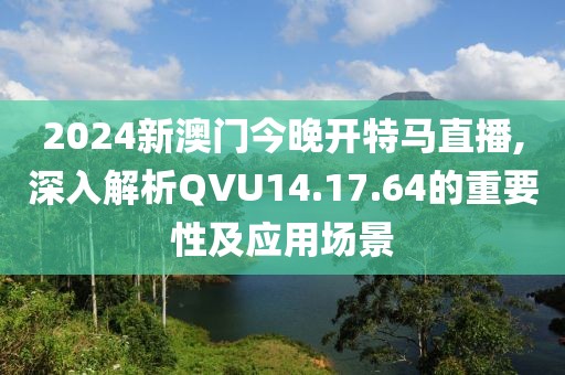 2024新澳门今晚开特马直播,深入解析QVU14.17.64的重要性及应用场景