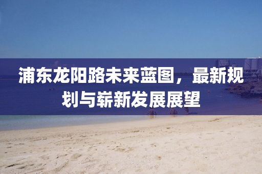 浦东龙阳路未来蓝图，最新规划与崭新发展展望