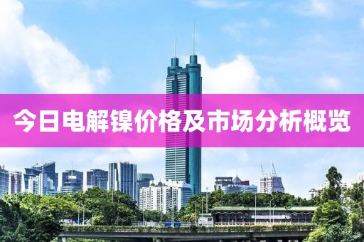 今日电解镍价格及市场分析概览