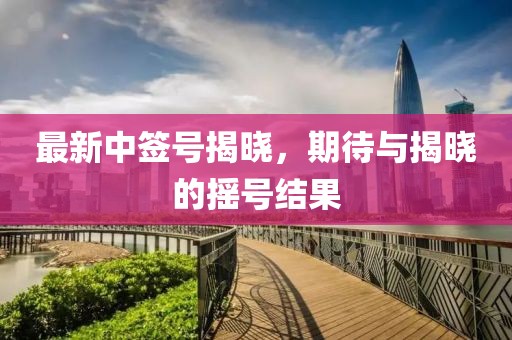最新中签号揭晓，期待与揭晓的摇号结果