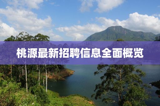 桃源最新招聘信息全面概览