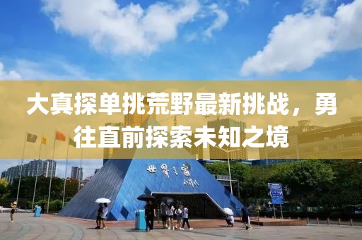 大真探单挑荒野最新挑战，勇往直前探索未知之境