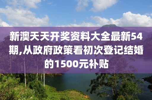 新澳天天开奖资料大全最新54期,从政府政策看初次登记结婚的1500元补贴