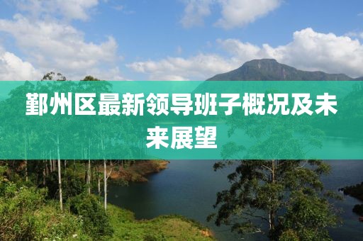 鄞州区最新领导班子概况及未来展望