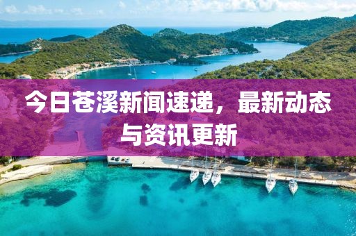 今日苍溪新闻速递，最新动态与资讯更新