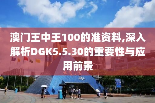 澳门王中王100的准资料,深入解析DGK5.5.30的重要性与应用前景
