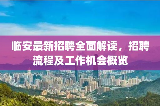 临安最新招聘全面解读，招聘流程及工作机会概览