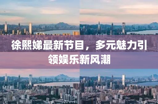 徐熙娣最新节目，多元魅力引领娱乐新风潮