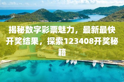 揭秘数字彩票魅力，最新最快开奖结果，探索123408开奖秘籍