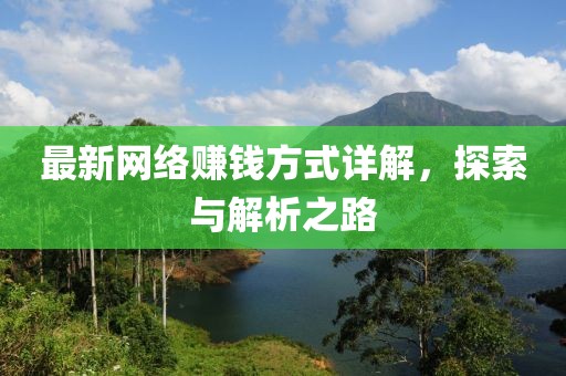 最新网络赚钱方式详解，探索与解析之路