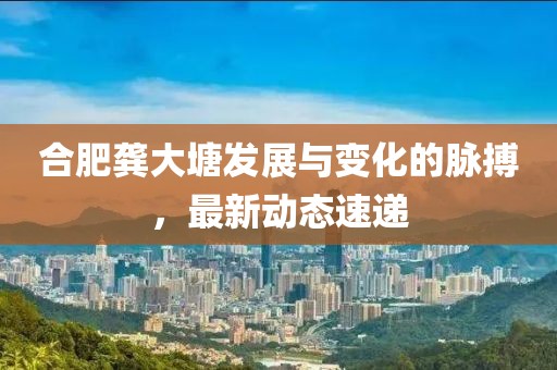 合肥龚大塘发展与变化的脉搏，最新动态速递